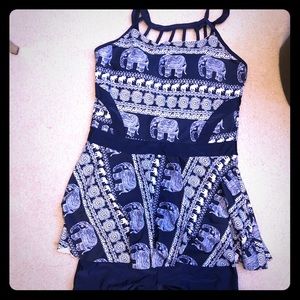 Elephant Navy Tankini Two-Piece